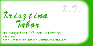 krisztina tabor business card